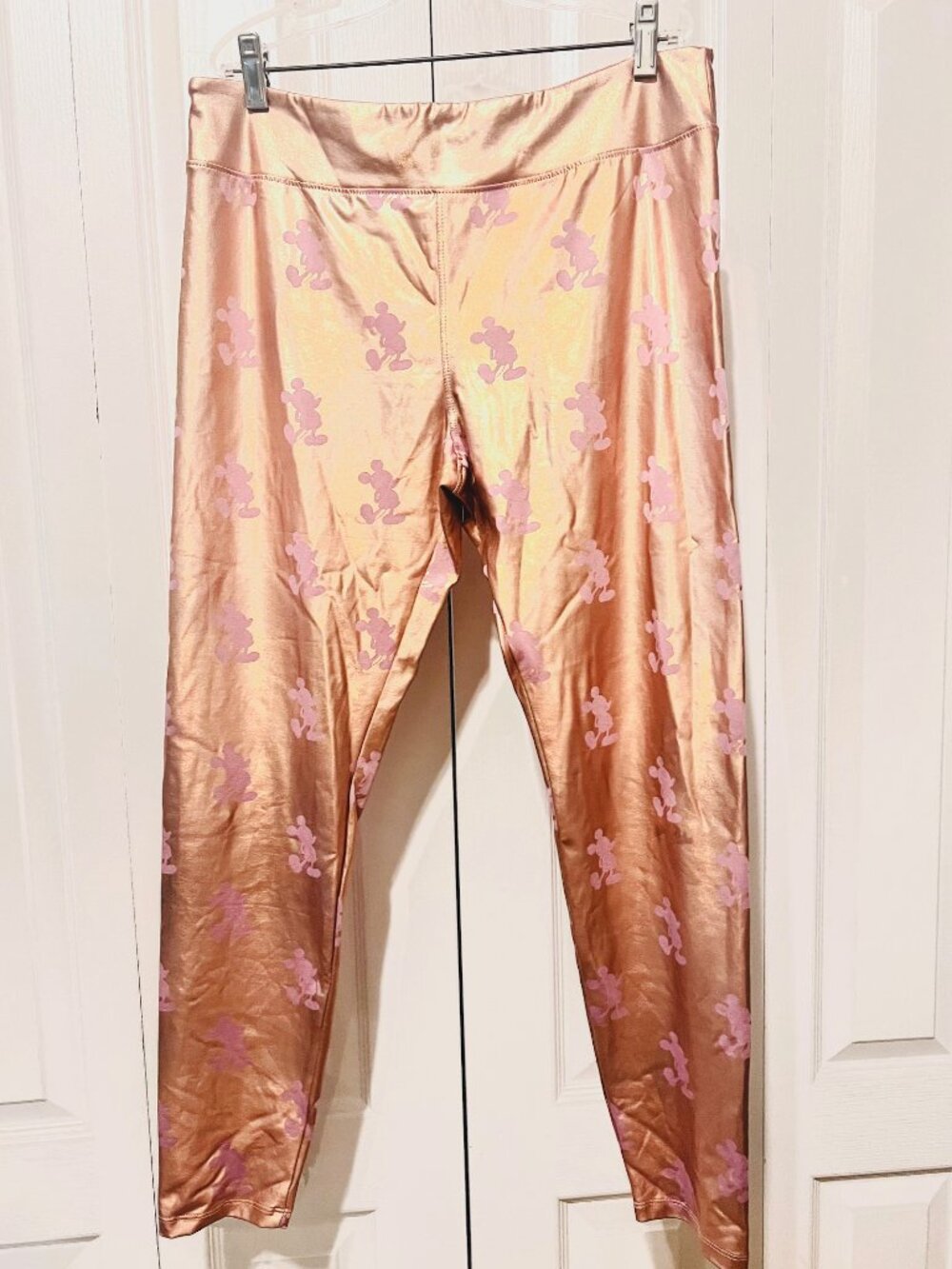 Disney Rose Gold Mickey Mouse Size Large-Women's Leggings-Stretch-Disney